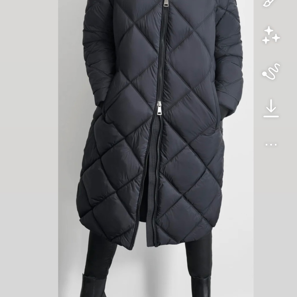 Dkny  SILKY LONG QUILTED PARKA